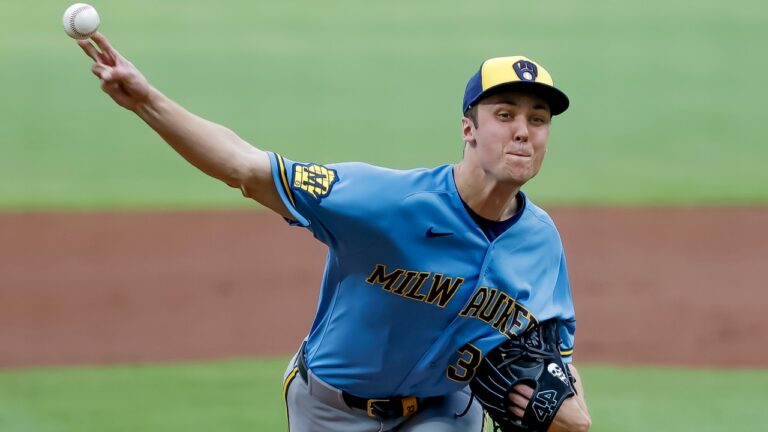 Brewers’ Misiorowski hits 104.2 m.p.h., gives up two runs vs. Braves