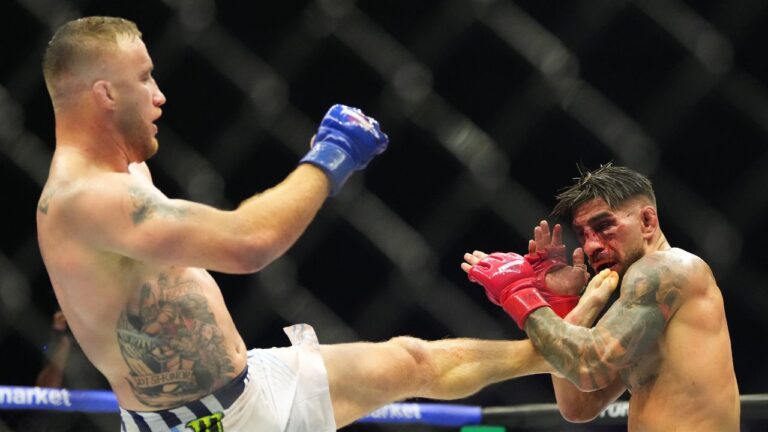 Gaethje downs Topuria to claim undisputed lightweight title at UFC Freedom 250
