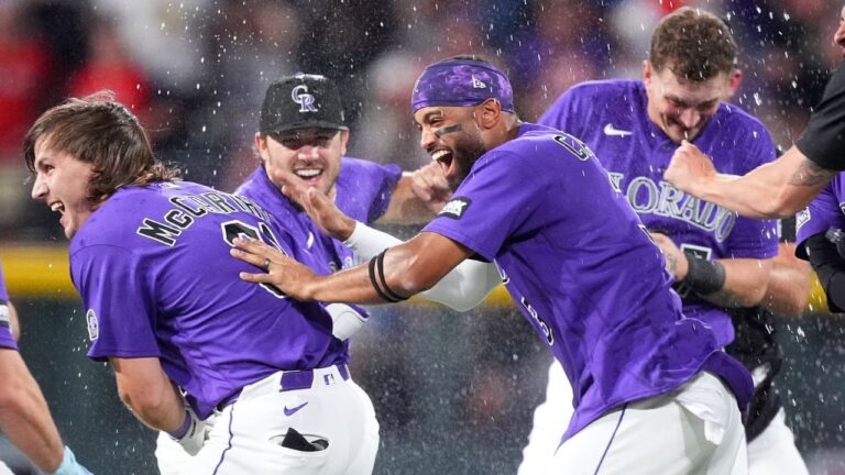 Jake McCarthy hits walk-off three-run triple as Rockies rally for win over Red Sox