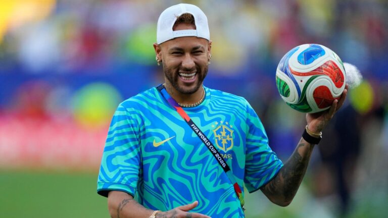 Neymar returns to action in limited training with Brazil at World Cup