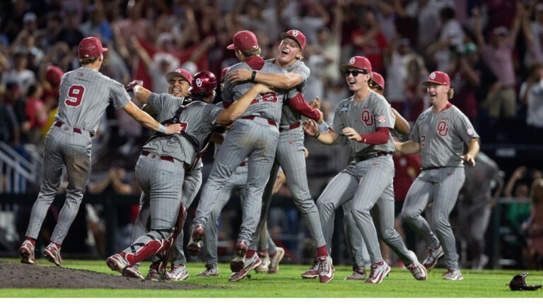 Oklahoma rolls past North Carolina to win first College World Series since 1994