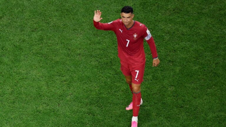 A stoic Cristiano Ronaldo exits his final World Cup as Portugal falls to Spain