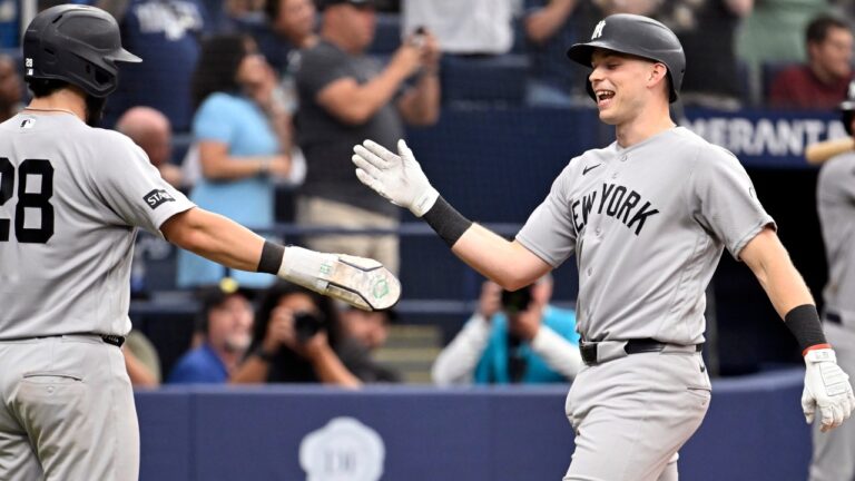 Ben Rice homers twice, Yankees beat Rays to split four-game series