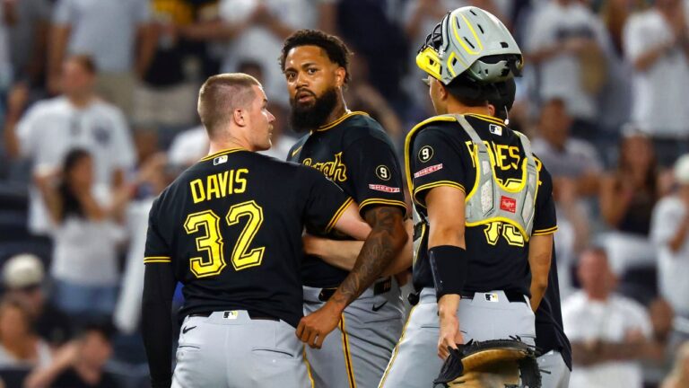 Benches clear in Pirates-Yankees game after Santana shouts at Caballero