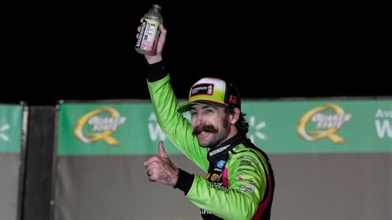 Blaney wins three-wide battle on final lap of overtime in Atlanta NASCAR Cup race