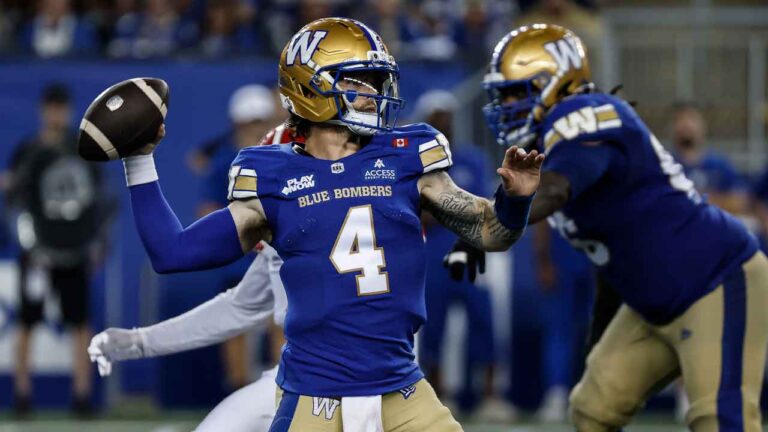 Blue Bombers to start Brown at QB vs. Lions, Collaros still sidelined