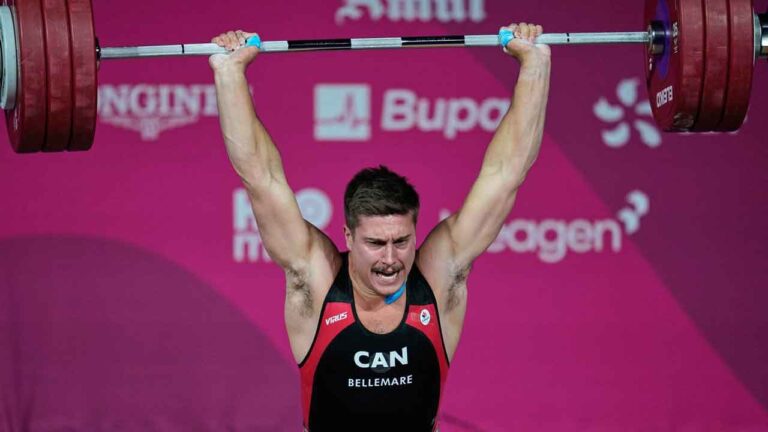 Canada’s Alex Bellemarre wins weightlifting silver at Commonwealth Games