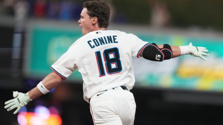 Conine hits walk-off single to snap Marlins’ 12-game skid with win over Phillies