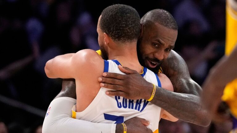 ‘Finish your career the right way’: Steph Curry pitches Warriors to LeBron James
