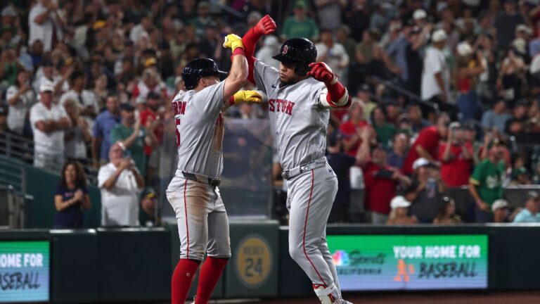 Red Sox rally with two late homers to beat A’s
