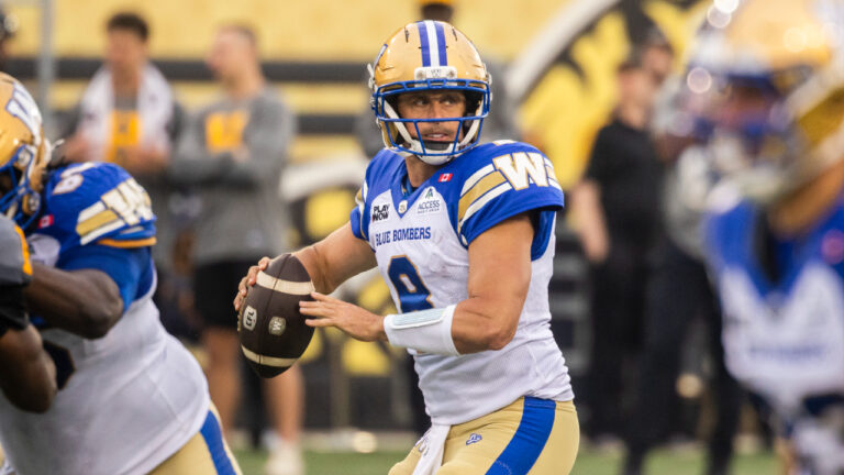 Star Blue Bombers quarterback Zach Collaros to miss game against Argos