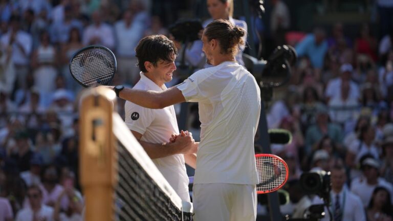 Taylor Fritz loses to Alexander Zverev in Wimbledon quarterfinals