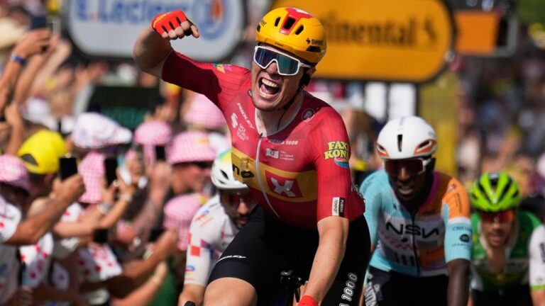 Waerenskjold wins fastest ever stage of Tour de France, Pogacar protects lead