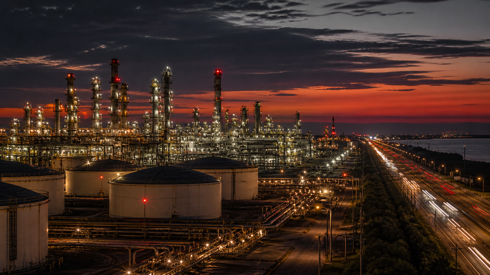 U.S. refinery and fuel storage infrastructure illustrating high utilization and thin inventories